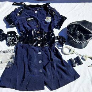 Women Large Police Officer Halloween Costume / Outfit with Accessories